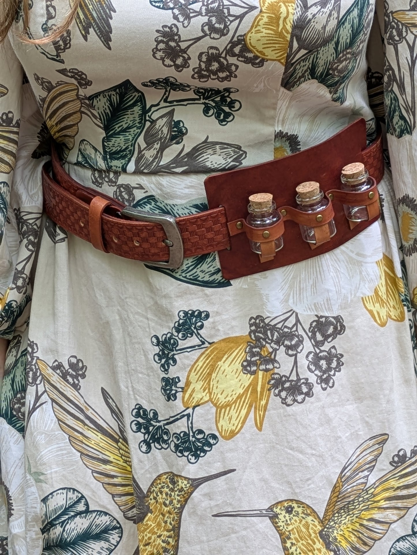 Porte-potions en Cuir Brun Clair