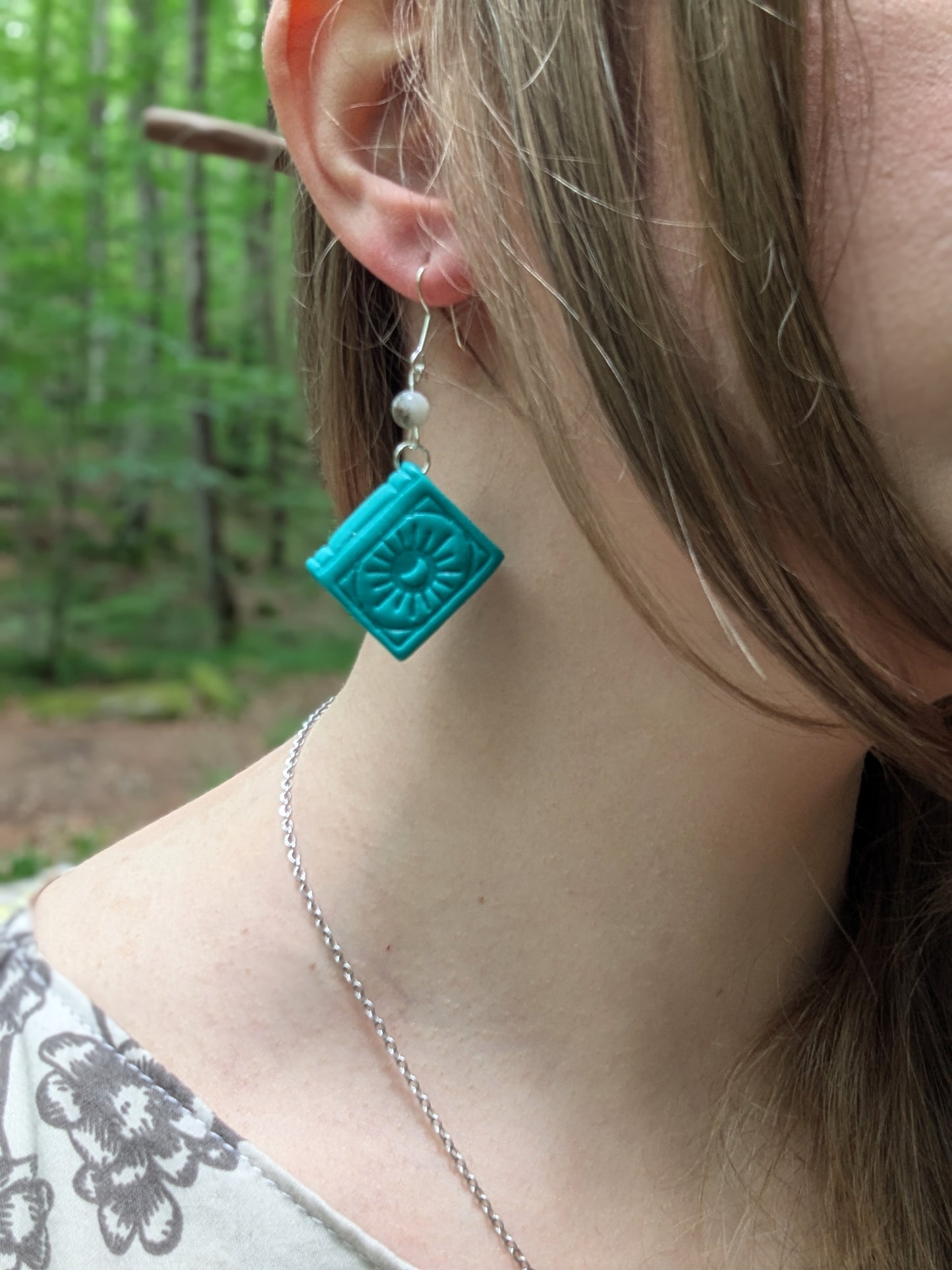 Boucles d'oreilles Grimoires Vert Clair