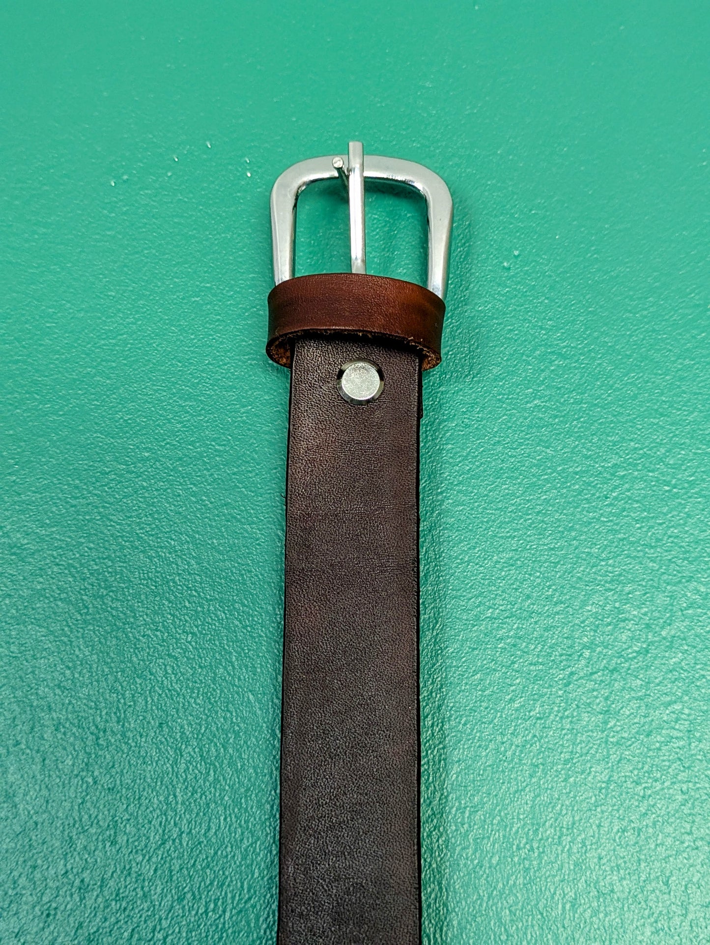 Ceinture cuir brun foncé