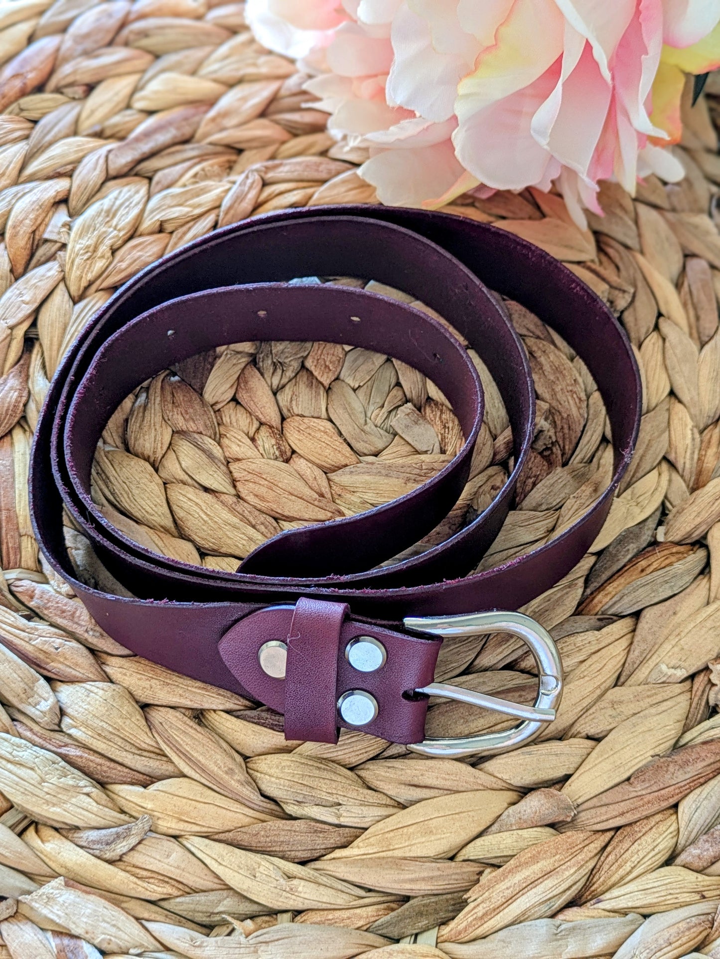 Ceinture cuir Violet