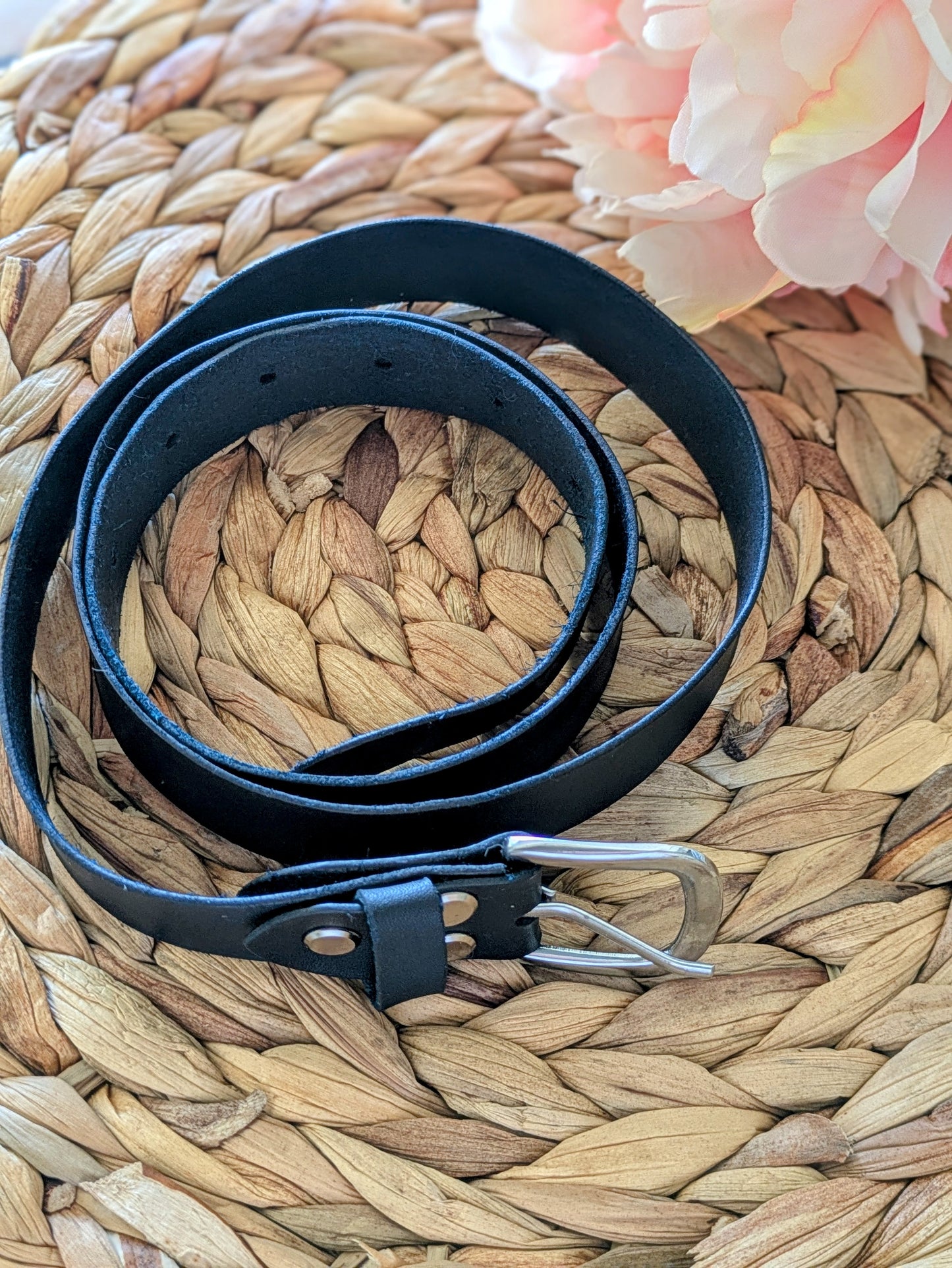 Ceinture cuir Bleu de minuit