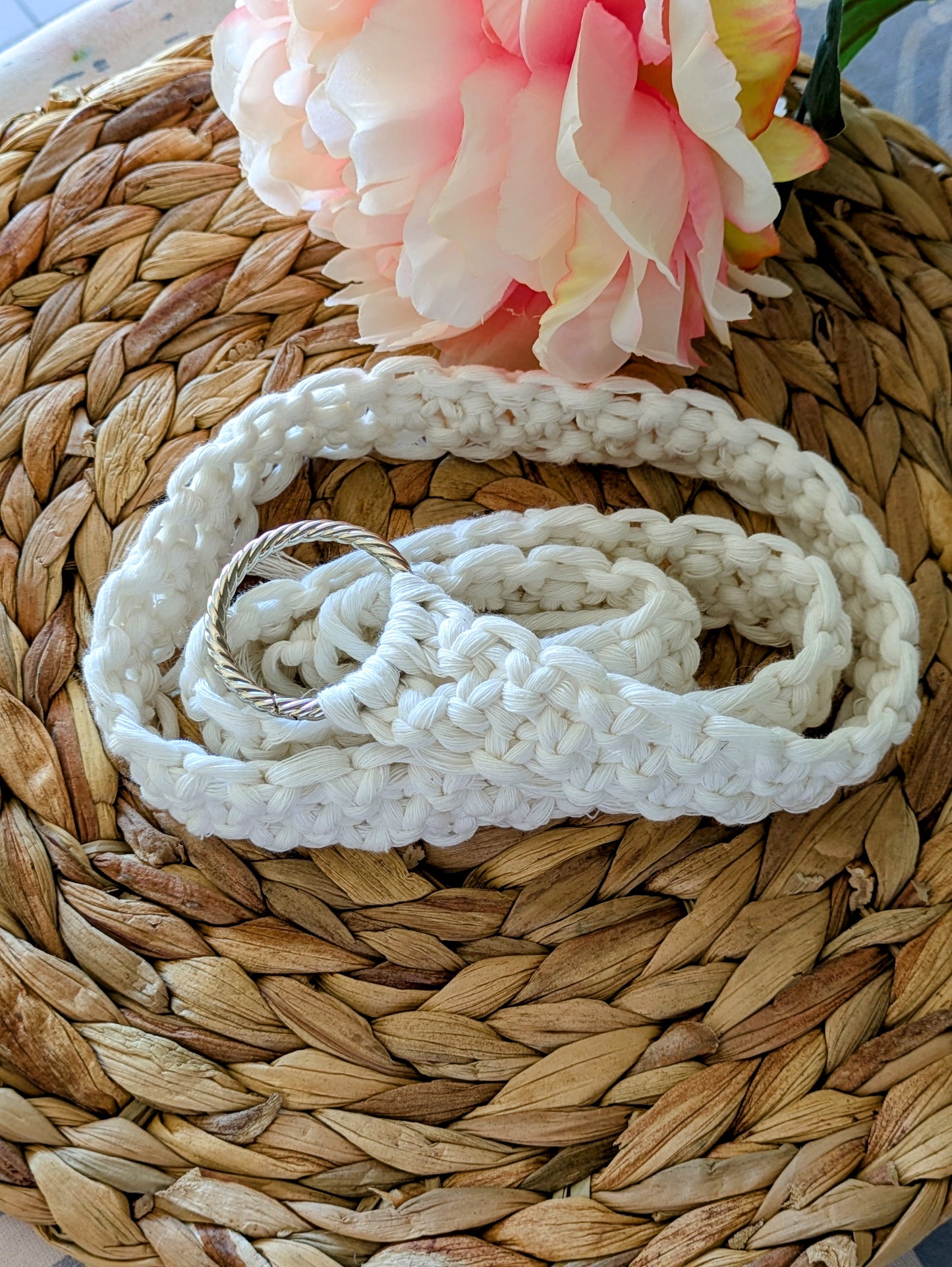 Ceinture macramé Blanche
