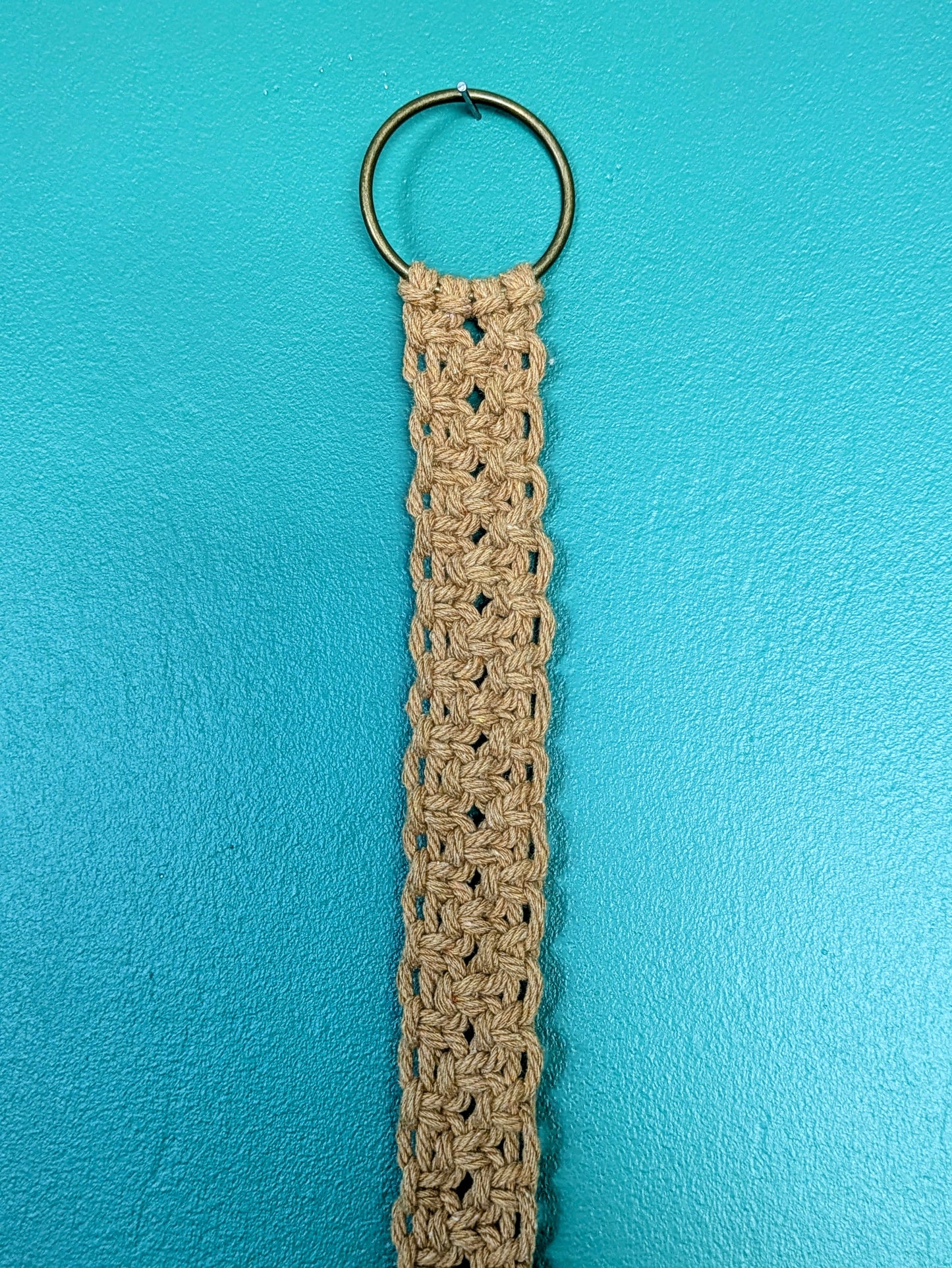 Ceinture macramé Ocre