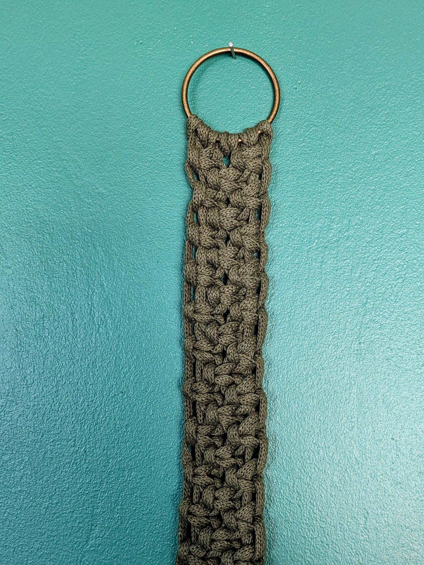Ceinture macramé vert sapin