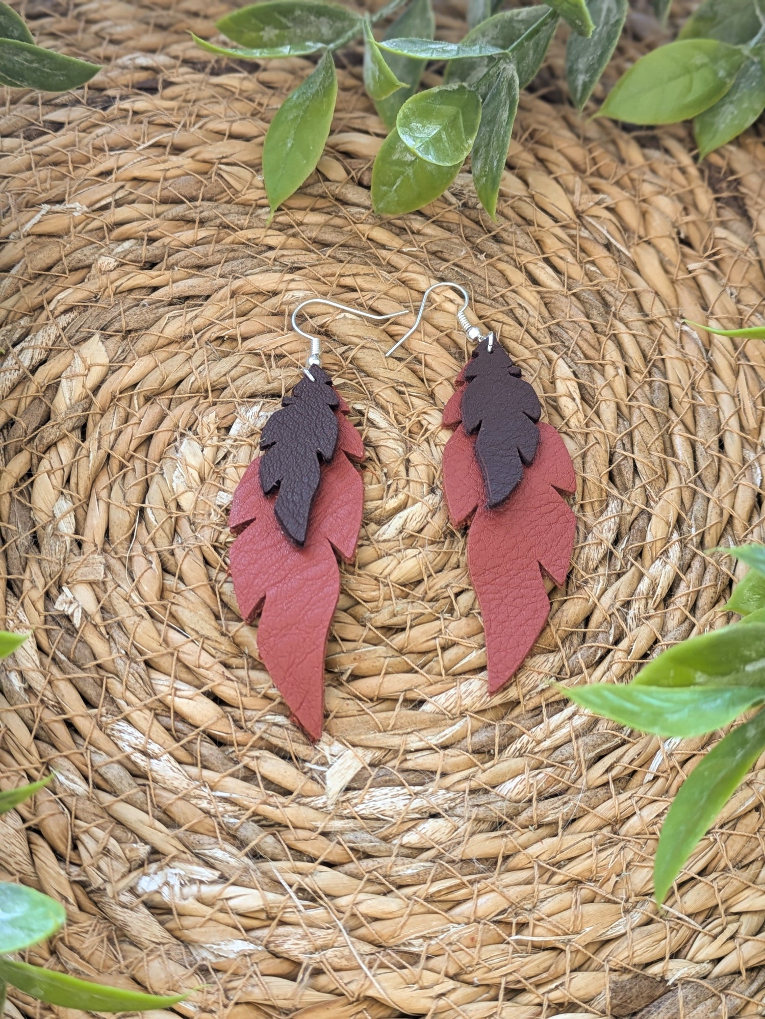 Boucles d'oreilles en cuir
