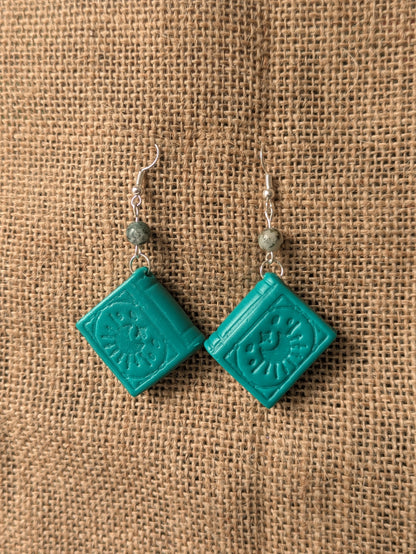 Boucles d'oreilles Grimoires Vert Clair