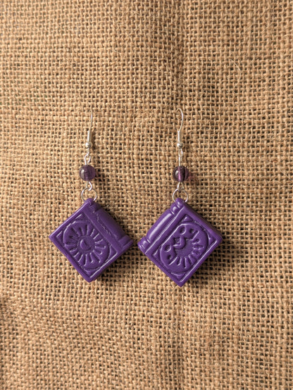 Boucles d'oreilles Grimoires Violets
