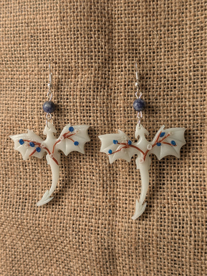 Boucles d'oreilles dragons d'hiver