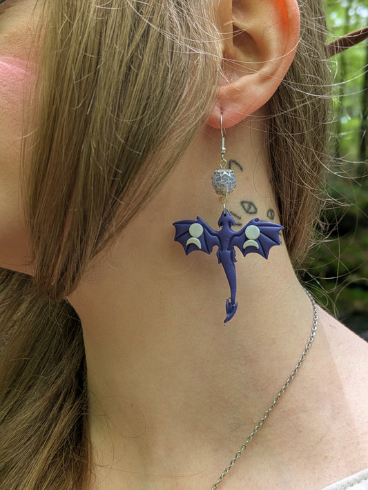 Boucles d'oreilles Dragons Lunaires