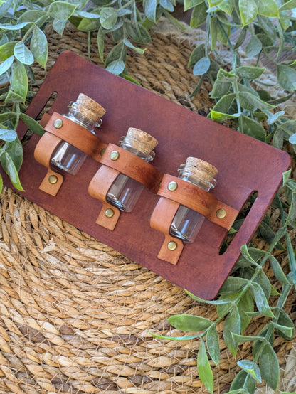 Porte-potions en Cuir Brun Clair