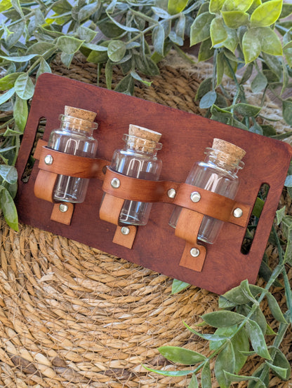 Porte-potions en Cuir Brun Clair