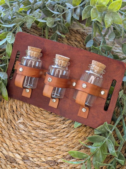 Porte-potions en Cuir Brun Clair