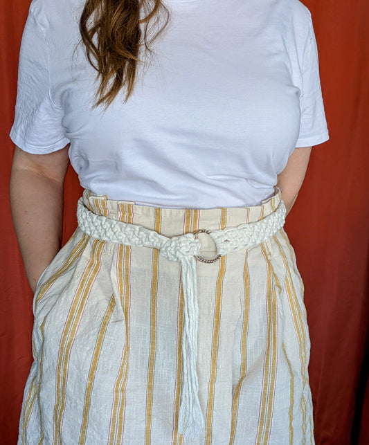 Ceinture macramé Blanche