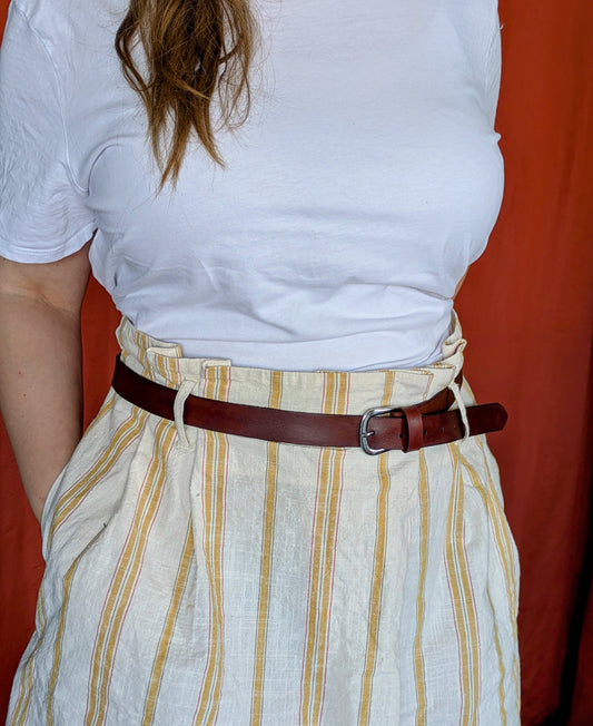 Ceinture cuir brun clair