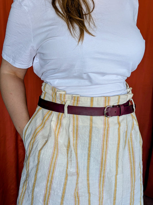 Ceinture cuir Violet